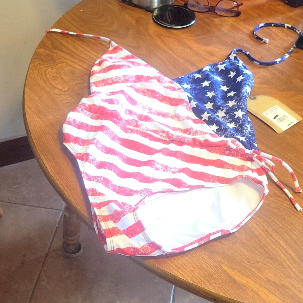 True craft american flad swimsuit